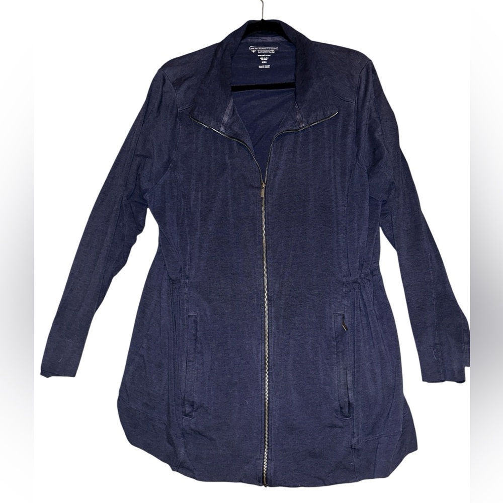 Coolibar UV Protecting Women’s Navy Zip-Up Jacket | XXL